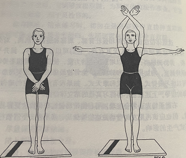 锁手展臂式 Bandha Hasta Utthanasana(locked hand raising pose)  锁手展臂式 Bandha Utthanasana locked pose 第 1 张