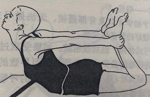 简易弓式 Saral Dhanurasana (easy bow pose)  缓解背部僵硬 椎间盘突出 强壮心脏 呼吸系统 第 1 张